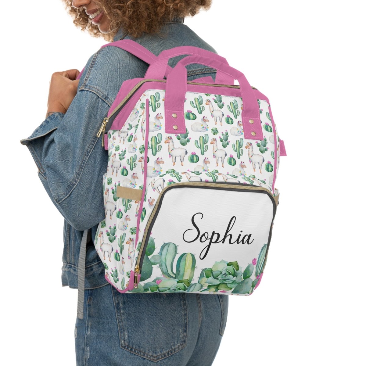 Llama Love Personalized Backpack Diaper Bag - Diaper Bag
