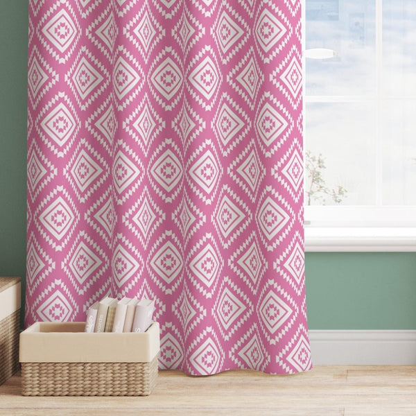 Llama Love Pink Aztec Curtain Panel - gender_girl, Llama Love, Theme_Southwestern