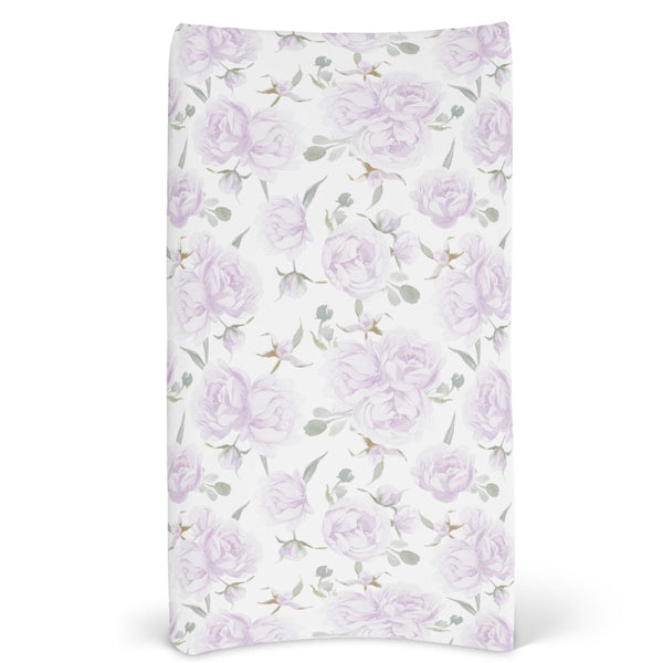 Lovely Lavender Changing Pad Cover - gender_girl, Lovely Lavender, Theme_Floral