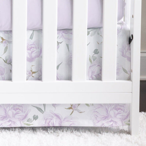 Lovely Lavender Crib Skirt - gender_girl, Lovely Lavender, Theme_Floral