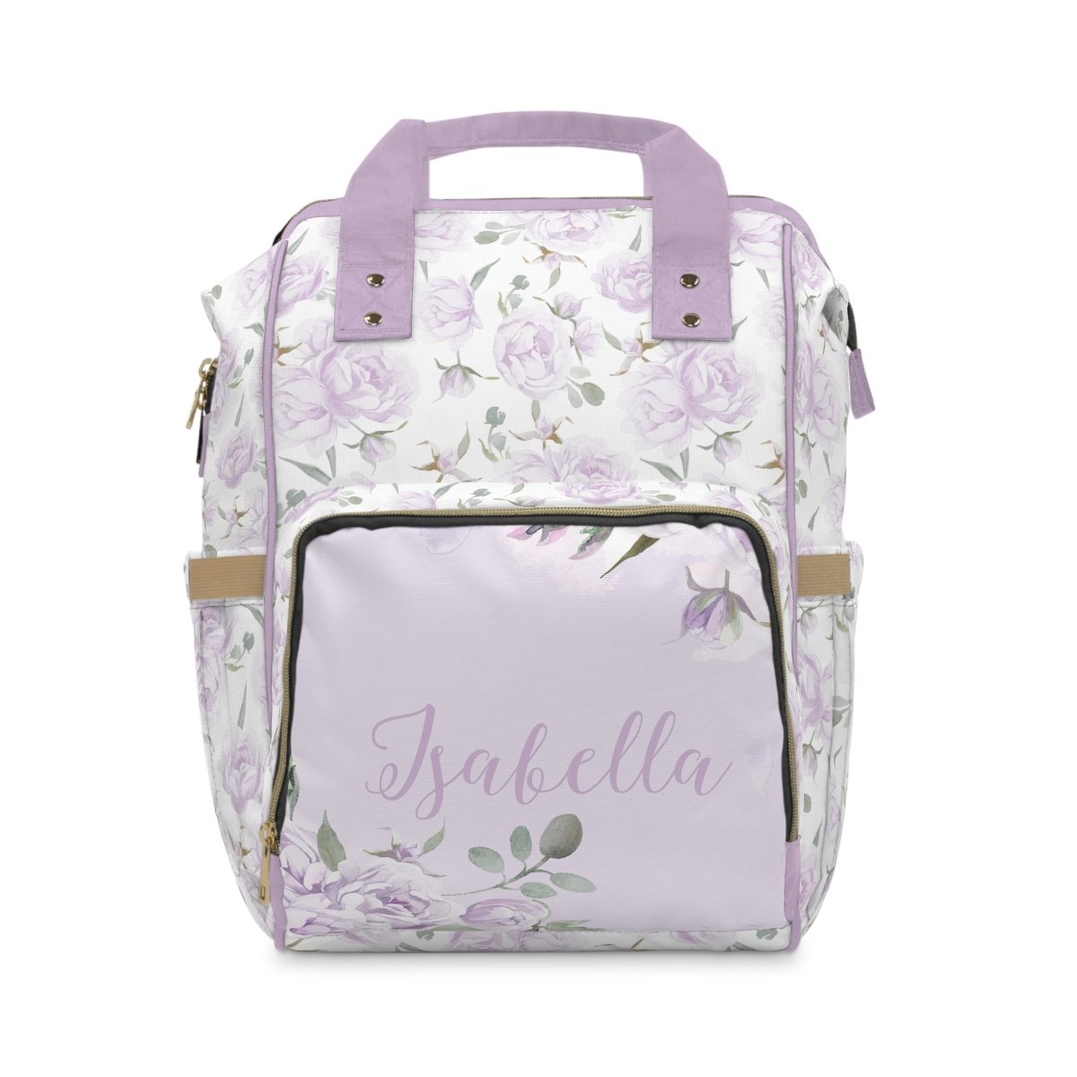 Lovely Lavender Personalized Backpack Diaper Bag - gender_girl, Lovely Lavender, text