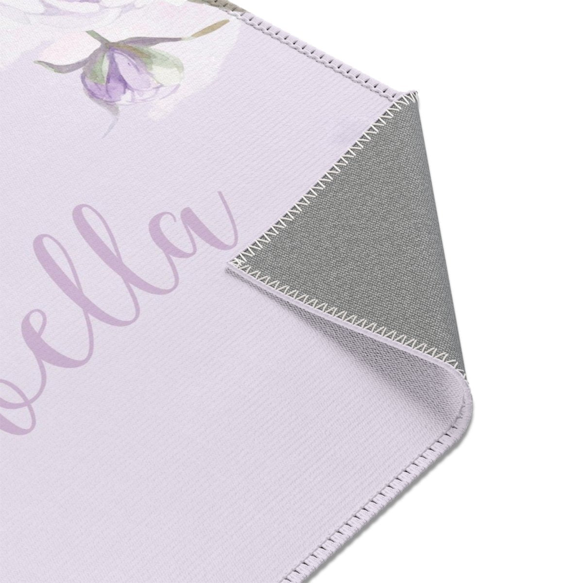 Lovely Lavender Personalized Nursery Rug - gender_girl, Lovely Lavender, text