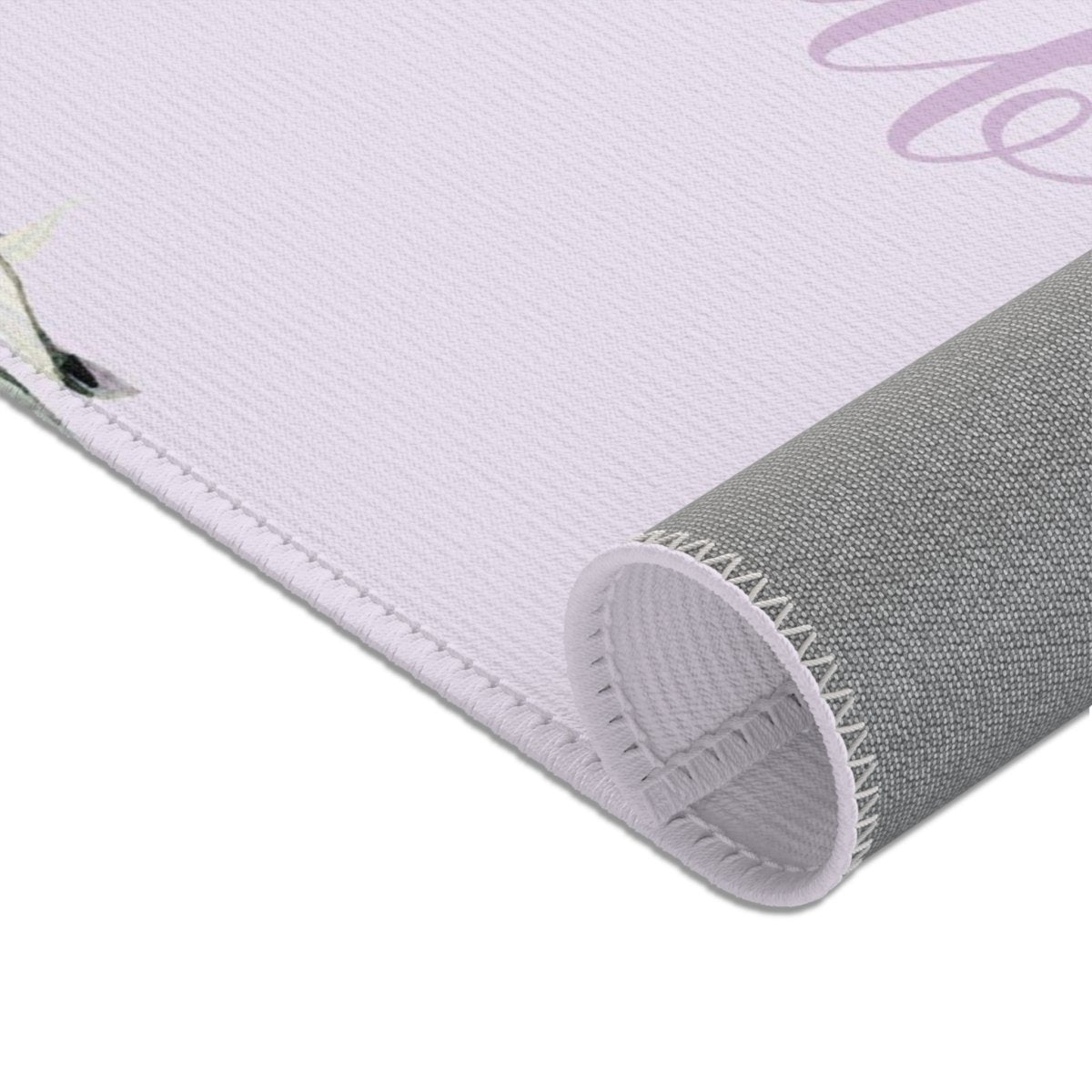 Lovely Lavender Personalized Nursery Rug - gender_girl, Lovely Lavender, text