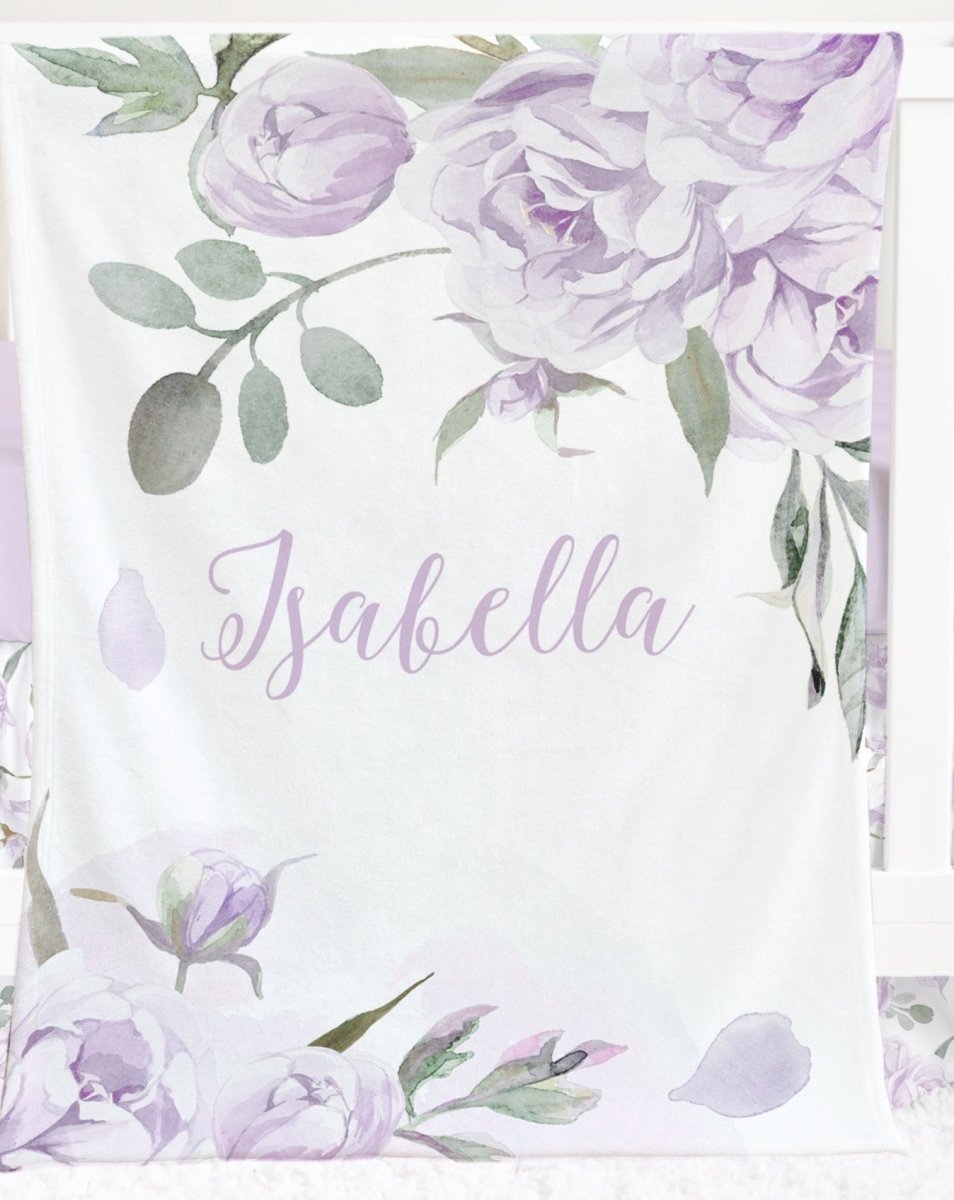 Lovely Lavender Ruffled Crib Bedding - gender_girl, Lovely Lavender, text