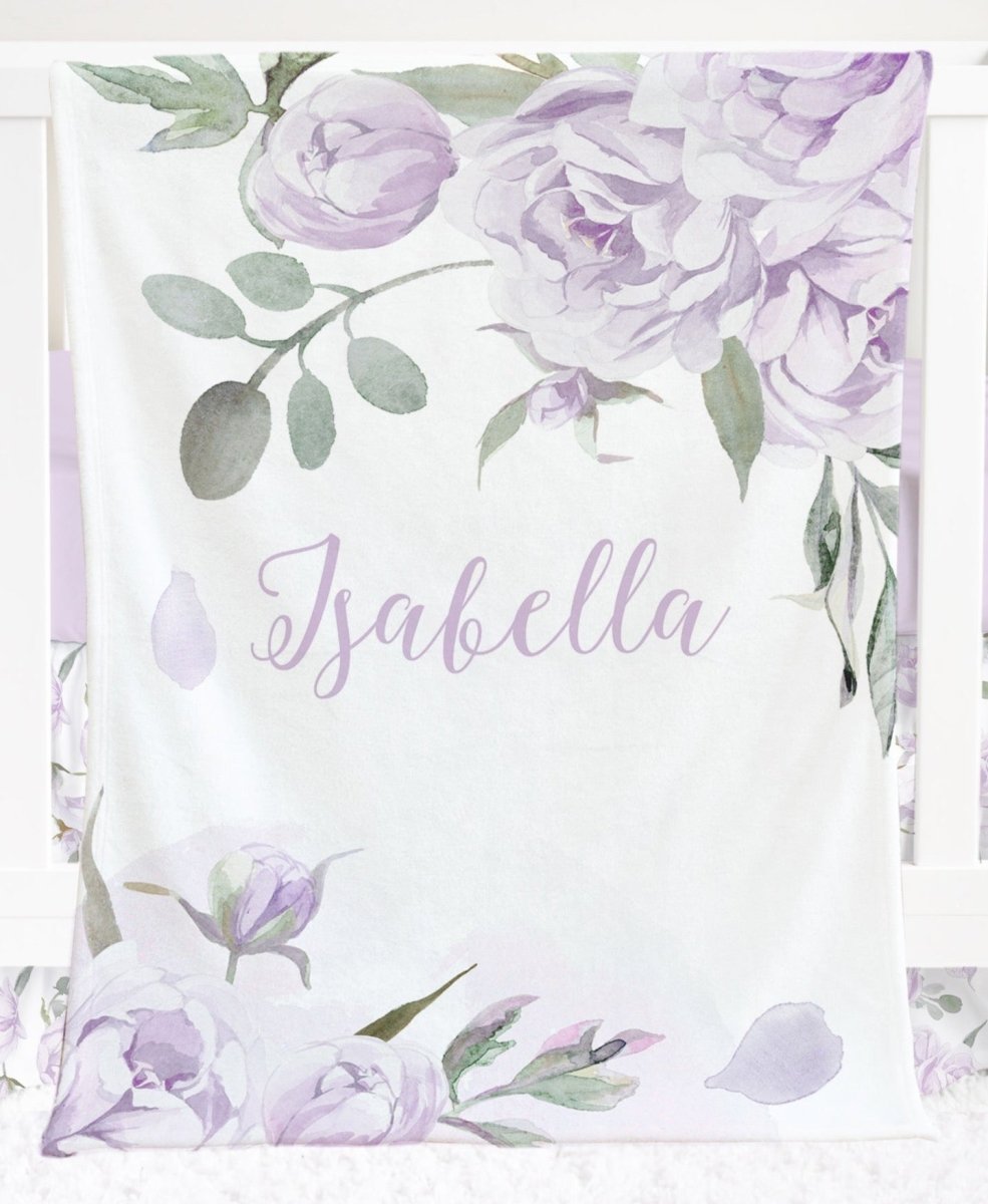 Lovely Lavender Scalloped Crib Bedding - gender_girl, Lovely Lavender, text