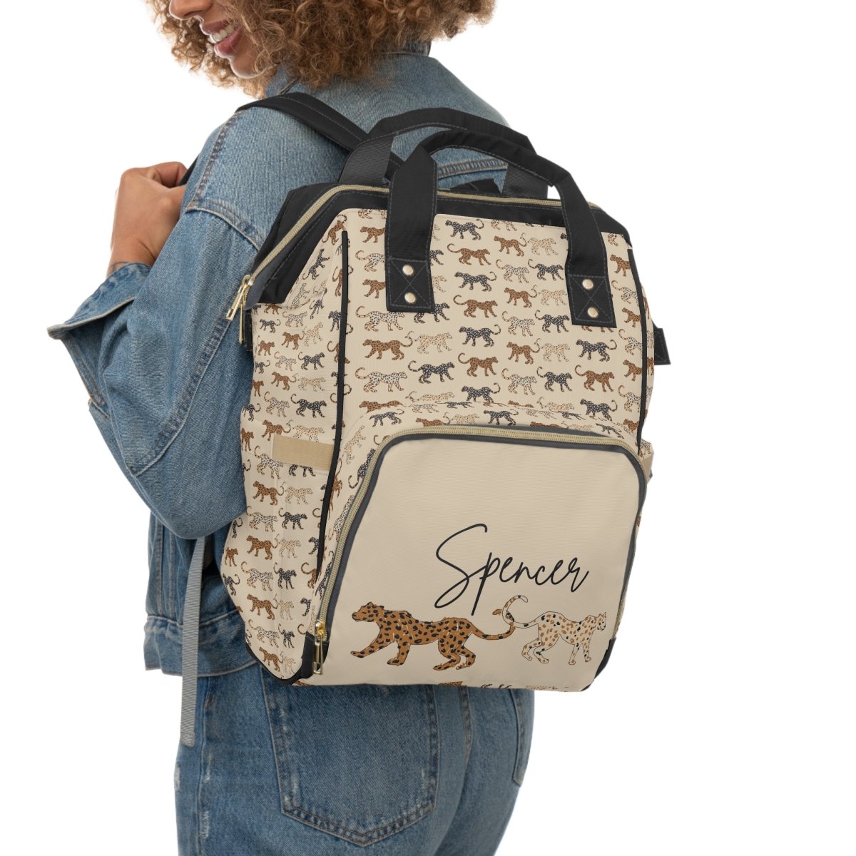 Luxe Cheetah Personalized Backpack Diaper Bag - gender_boy, gender_neutral, Luxe Leopard