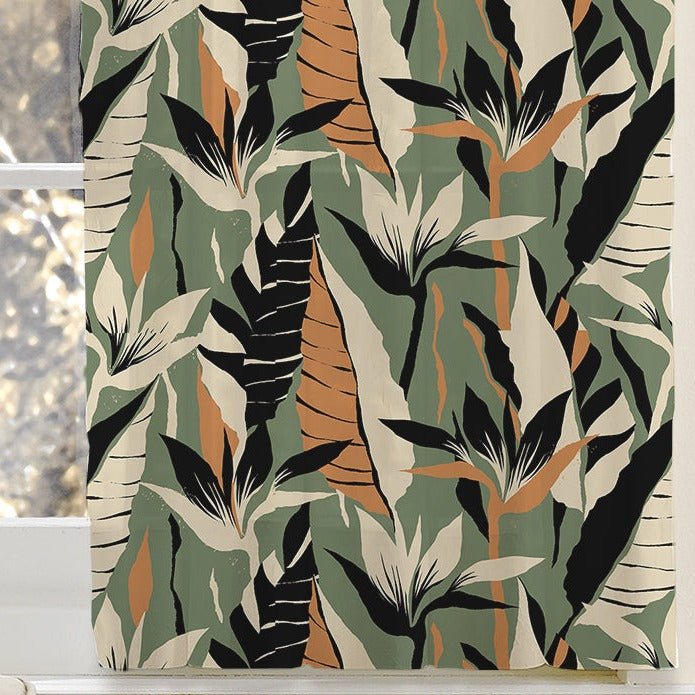 Luxe Leopard Palm Curtain Panel - gender_boy, gender_neutral, Luxe Leopard