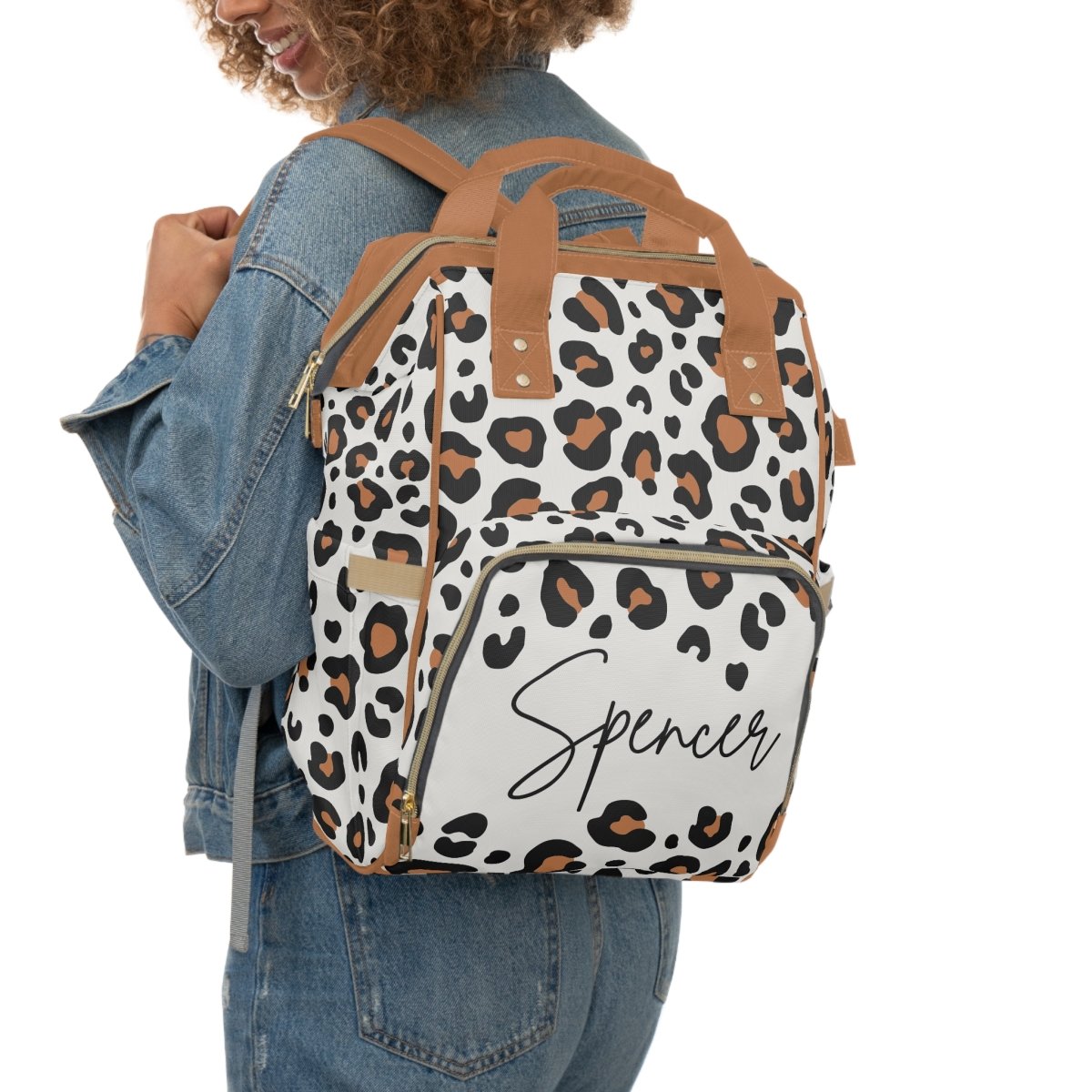 Luxe Leopard Personalized Backpack Diaper Bag - gender_boy, gender_neutral, Luxe Leopard