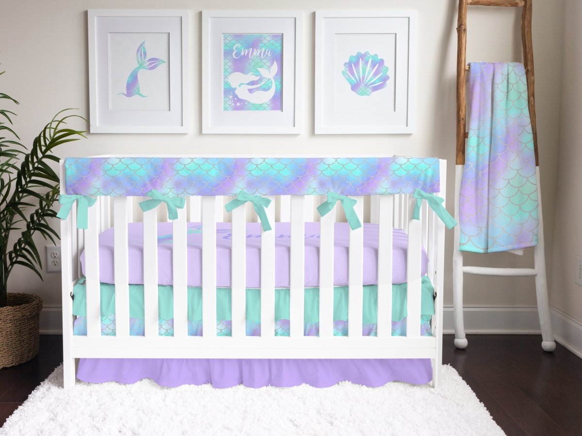 Mermaid Love Scales Crib Rail Guards - Rail Guards