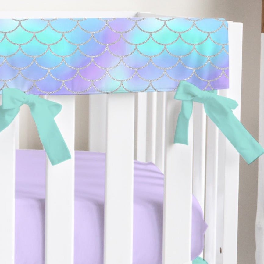 Mermaid Love Scales Crib Rail Guards - gender_girl, Mermaid Love, Theme_Ocean