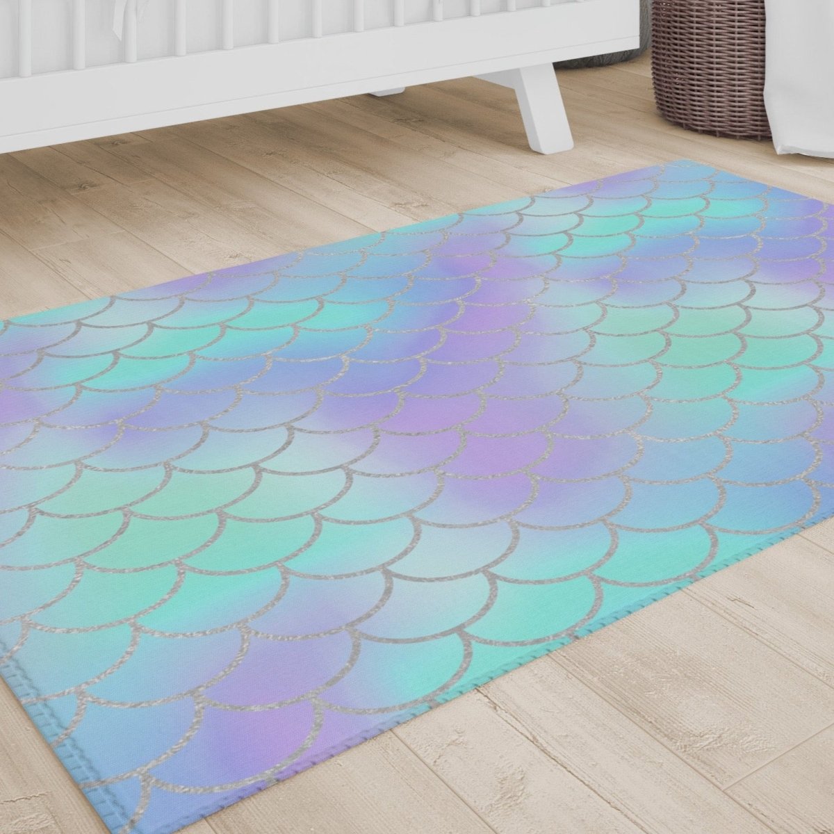 Mermaid Love Scales Nursery Rug - gender_girl, Mermaid Love, Theme_Ocean