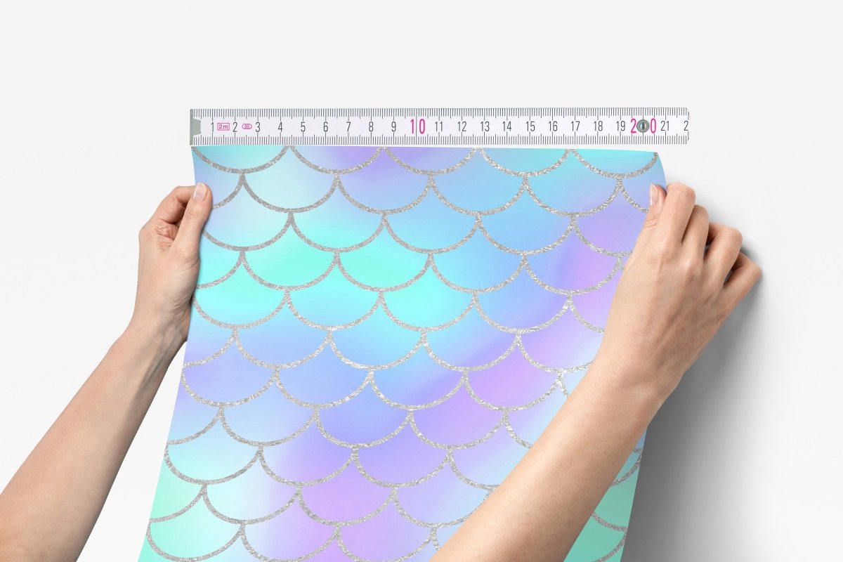 Mermaid Love Scales Peel & Stick Wallpaper - gender_girl, Mermaid Love, Theme_Ocean