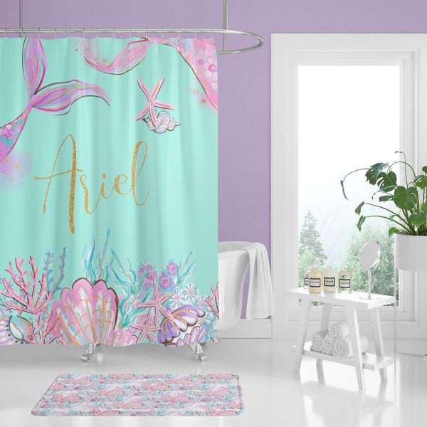 Mermaid Seashells Bathroom Collection - gender_girl, Mermaid Seashells, Theme_Ocean