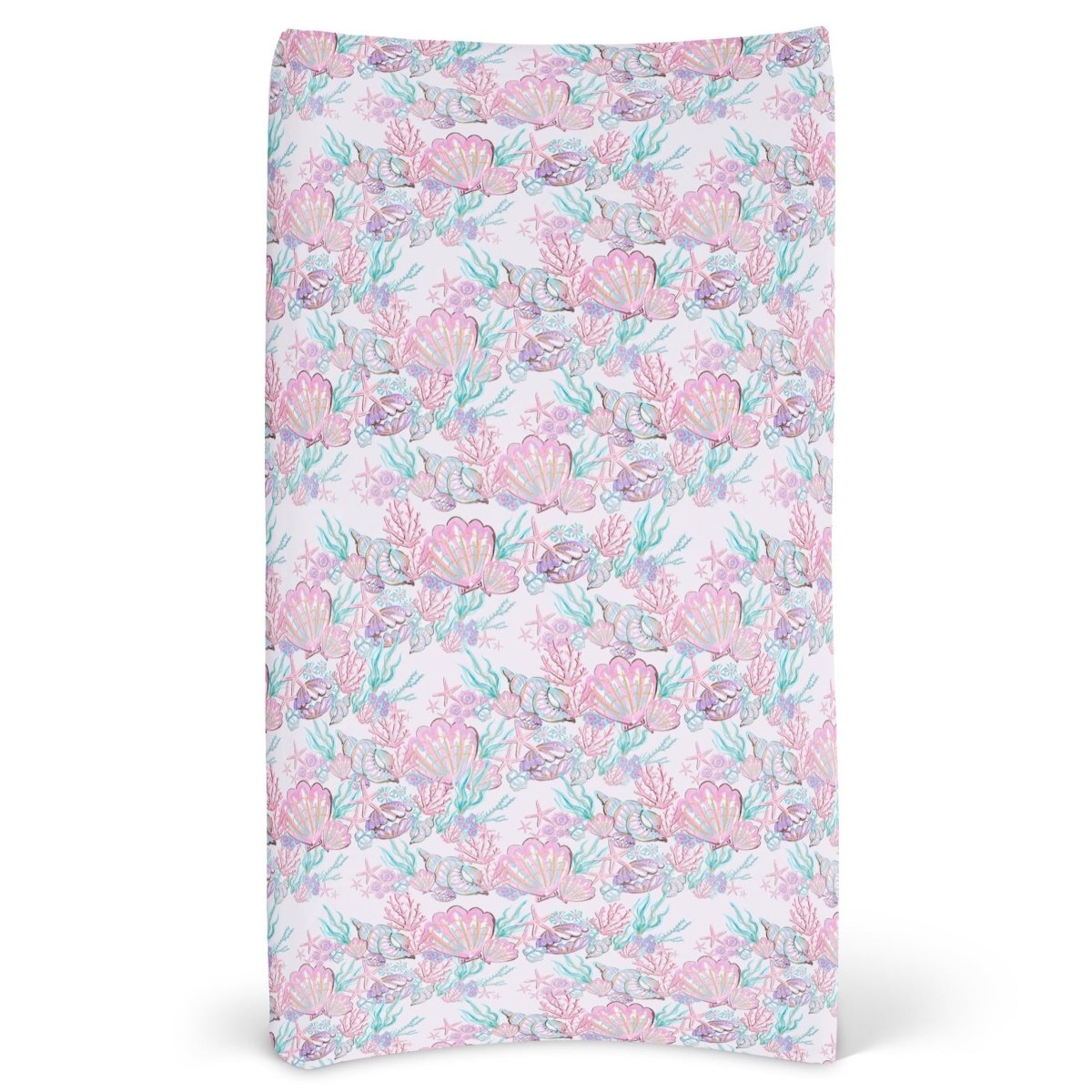 Mermaid Seashells Changing Pad Cover - gender_girl, Mermaid Seashells, Theme_Ocean