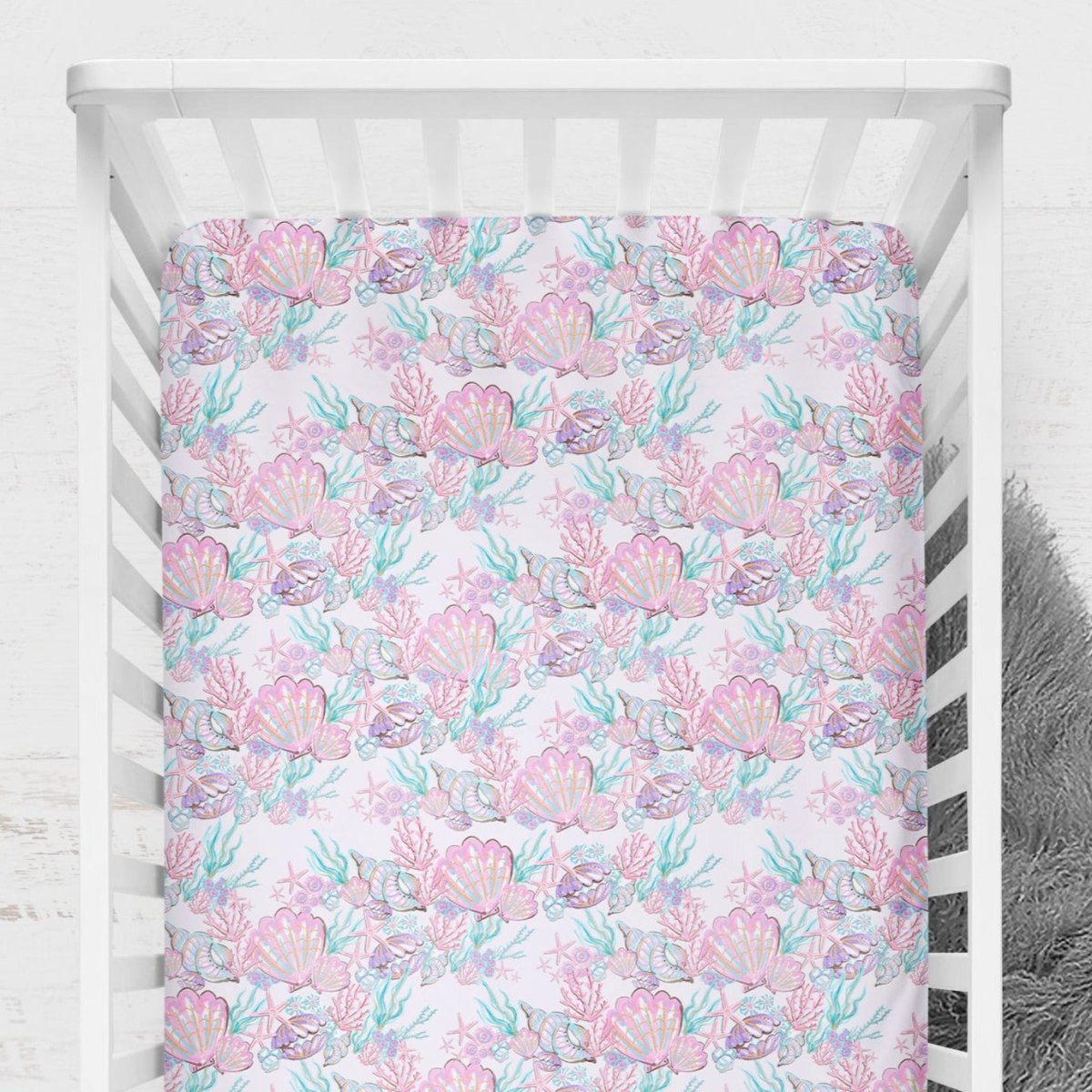 Mermaid Seashells Nursery Collection - gender_girl, Mermaid Seashells, text