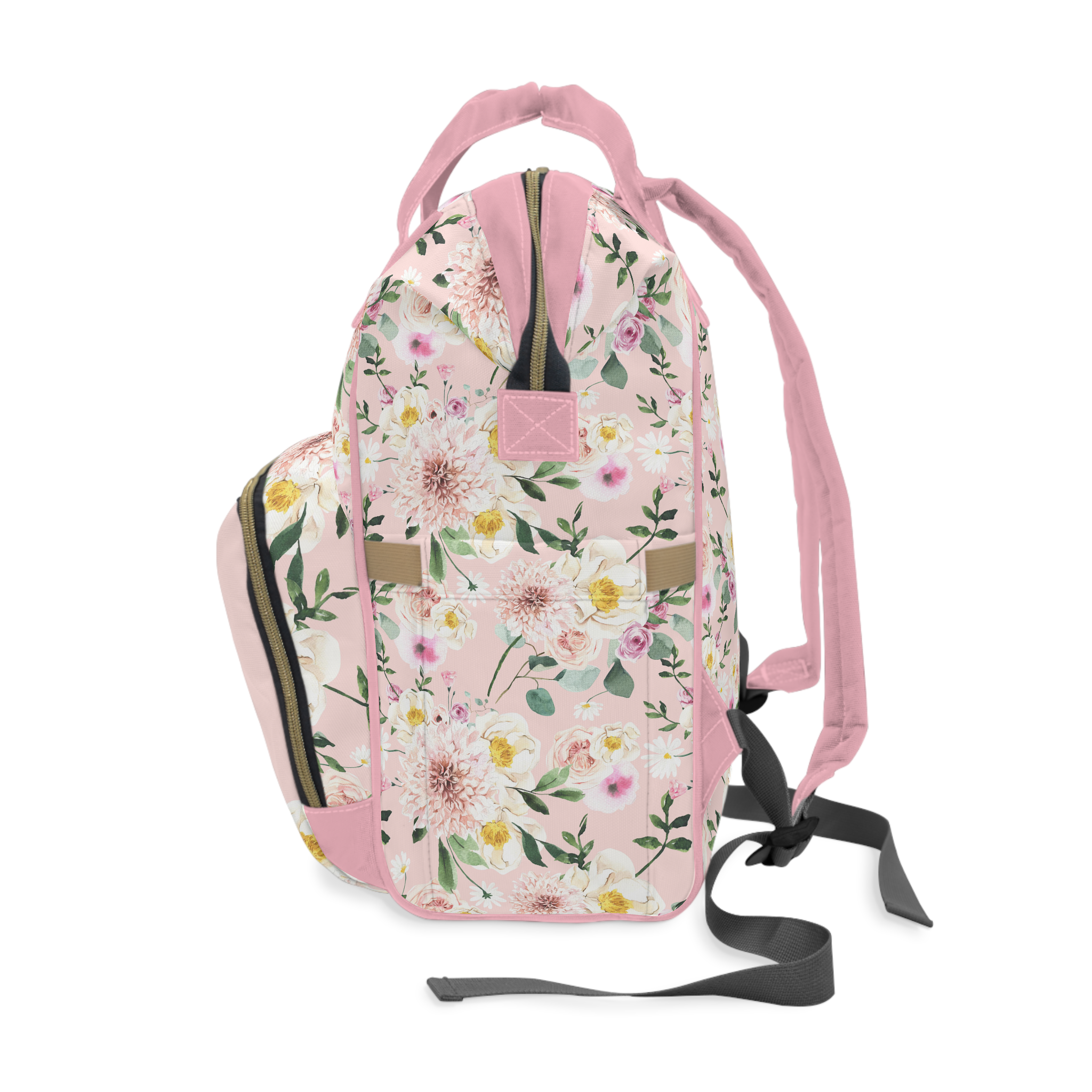 Farm Floral Personalized Backpack Diaper Bag - Farm Floral, gender_girl, text