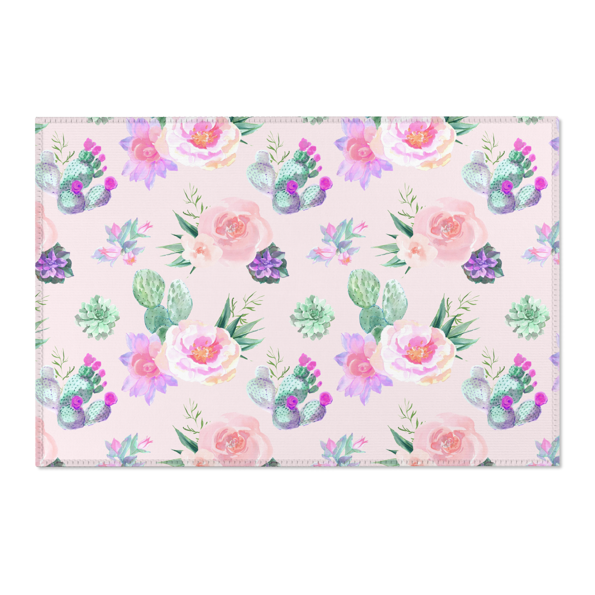 Cactus Floral Nursery Rug - Cactus Floral, gender_girl, Theme_Floral