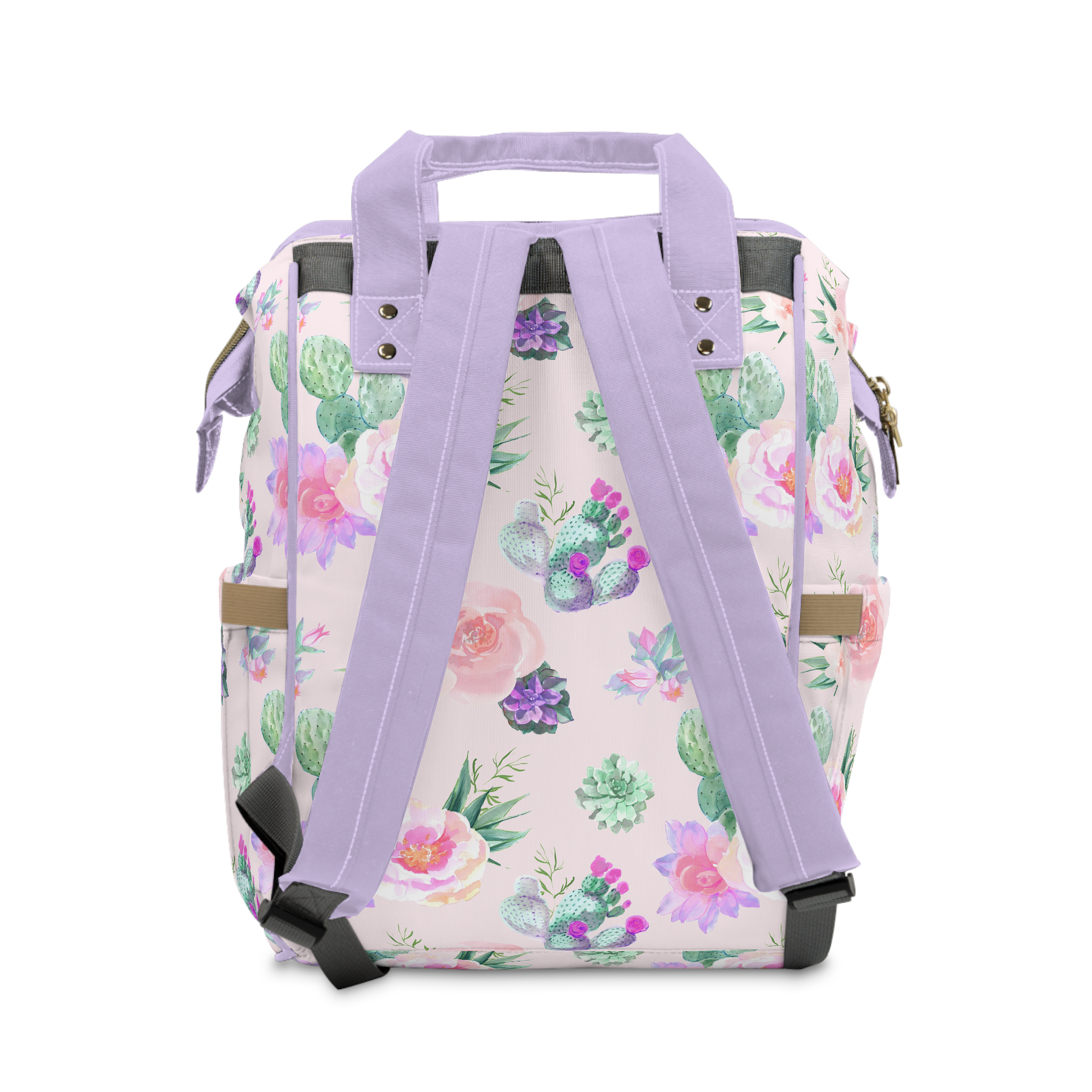 Cactus Floral Personalized Backpack Diaper Bag - Cactus Floral, gender_girl, text