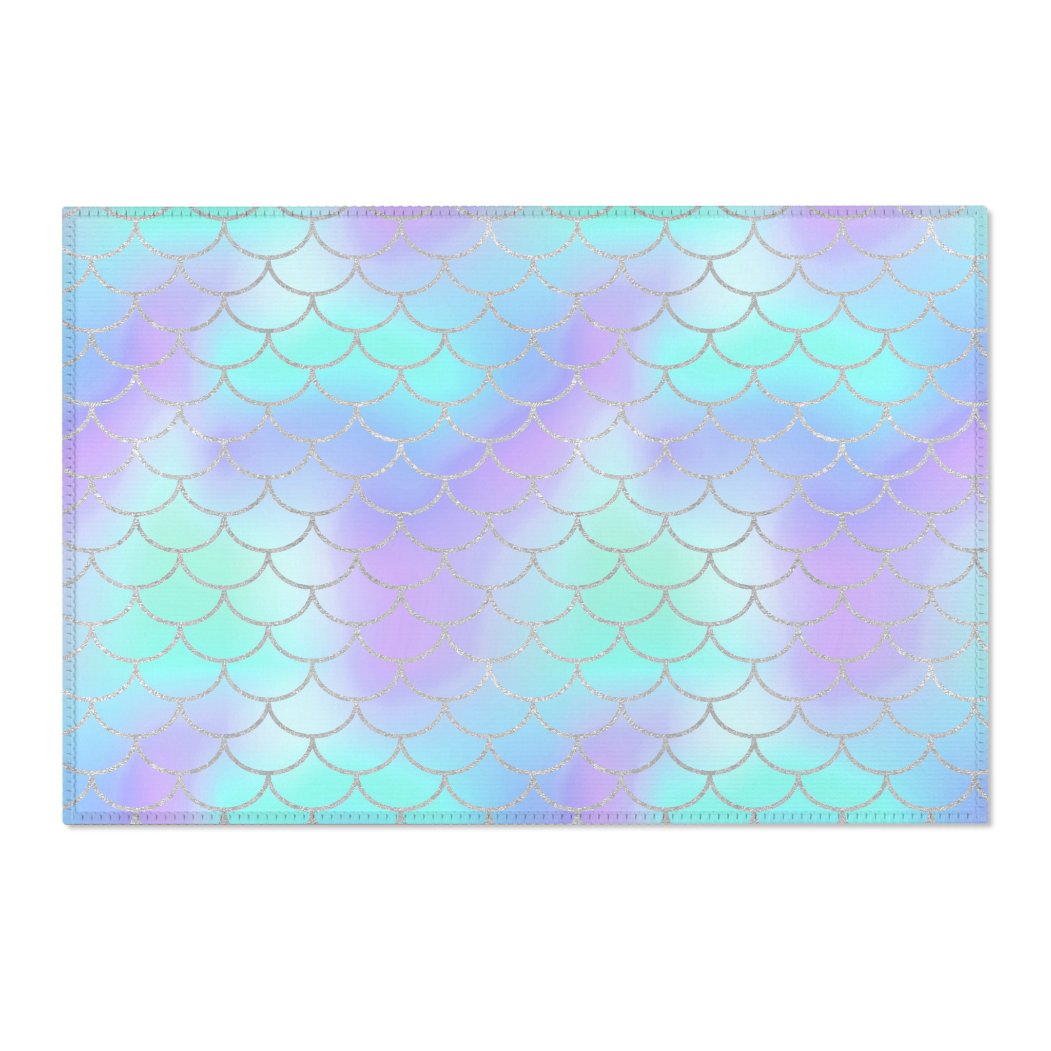 Mermaid Love Scales Nursery Rug - gender_girl, Mermaid Love, Theme_Ocean