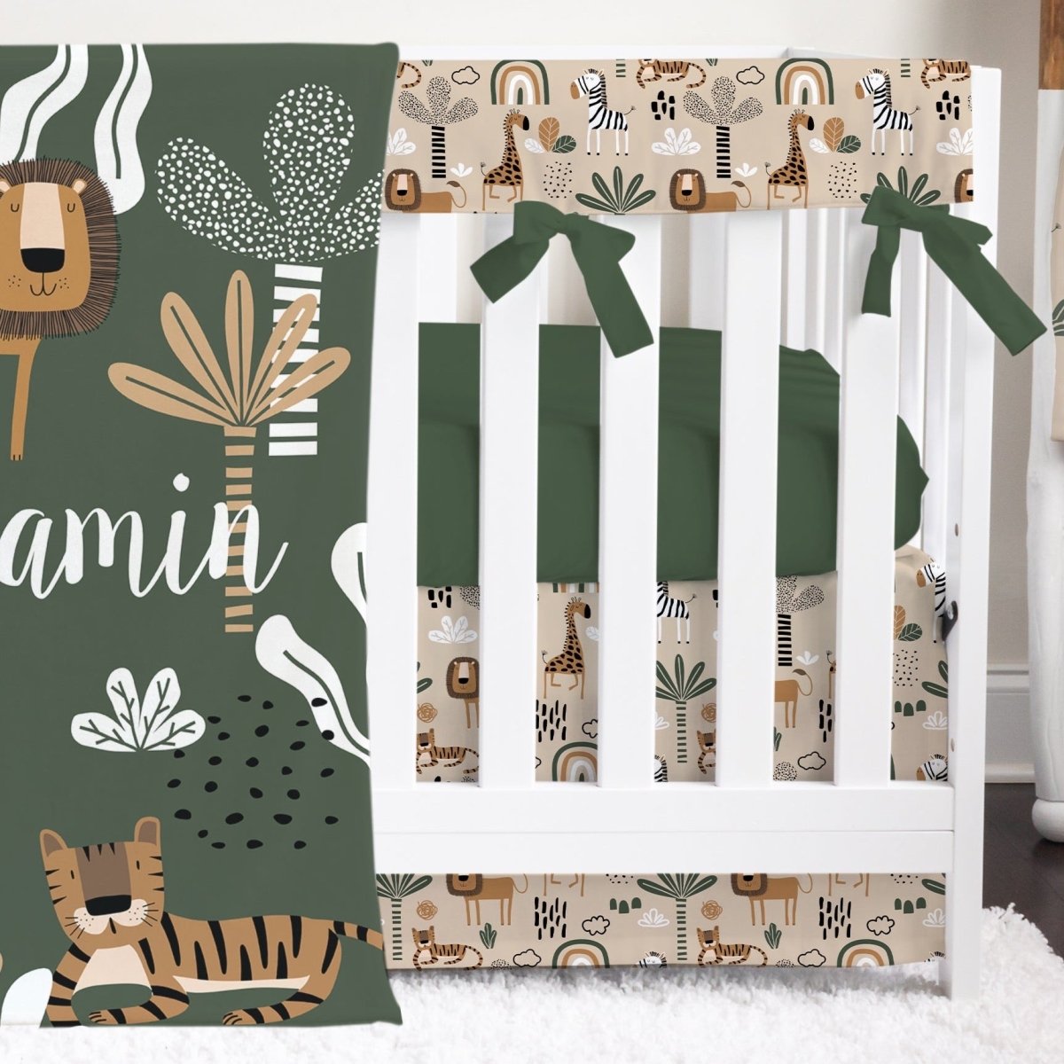 Mod Safari Crib Bedding - gender_boy, Mod Safari, text