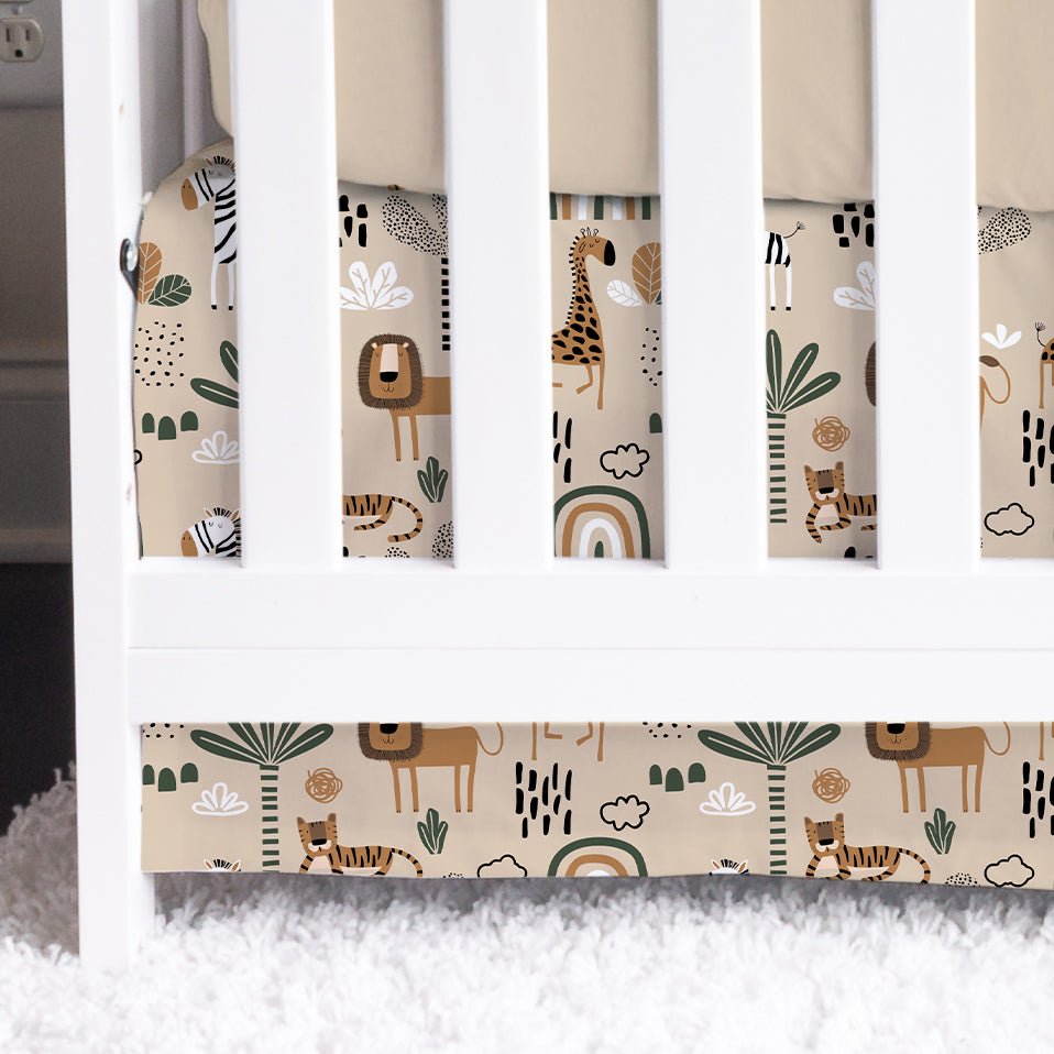 Mod Safari Crib Skirt - gender_boy, gender_neutral, Mod Safari