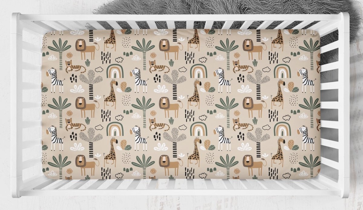 Mod Safari Leaf Crib Bedding - gender_boy, Mod Safari, text