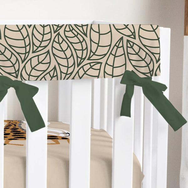 Mod Safari Leaf Crib Rail Guards - gender_boy, Mod Safari, Theme_Jungle