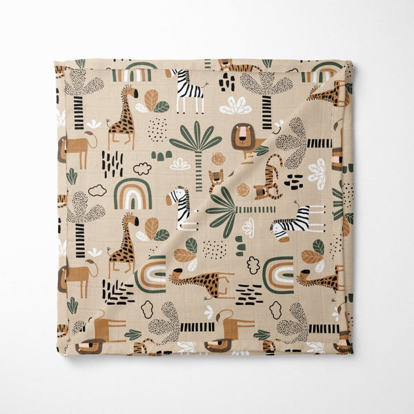 Mod Safari Muslin Blanket - gender_boy, Mod Safari, Theme_Jungle