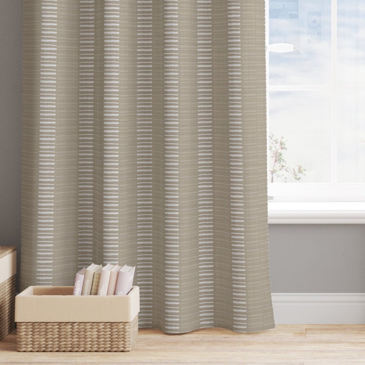 Modern Farmhouse Hashes Curtain Panel