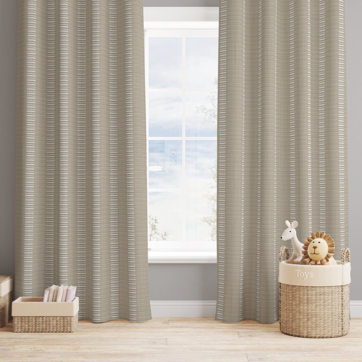 Modern Farmhouse Hashes Curtain Panel