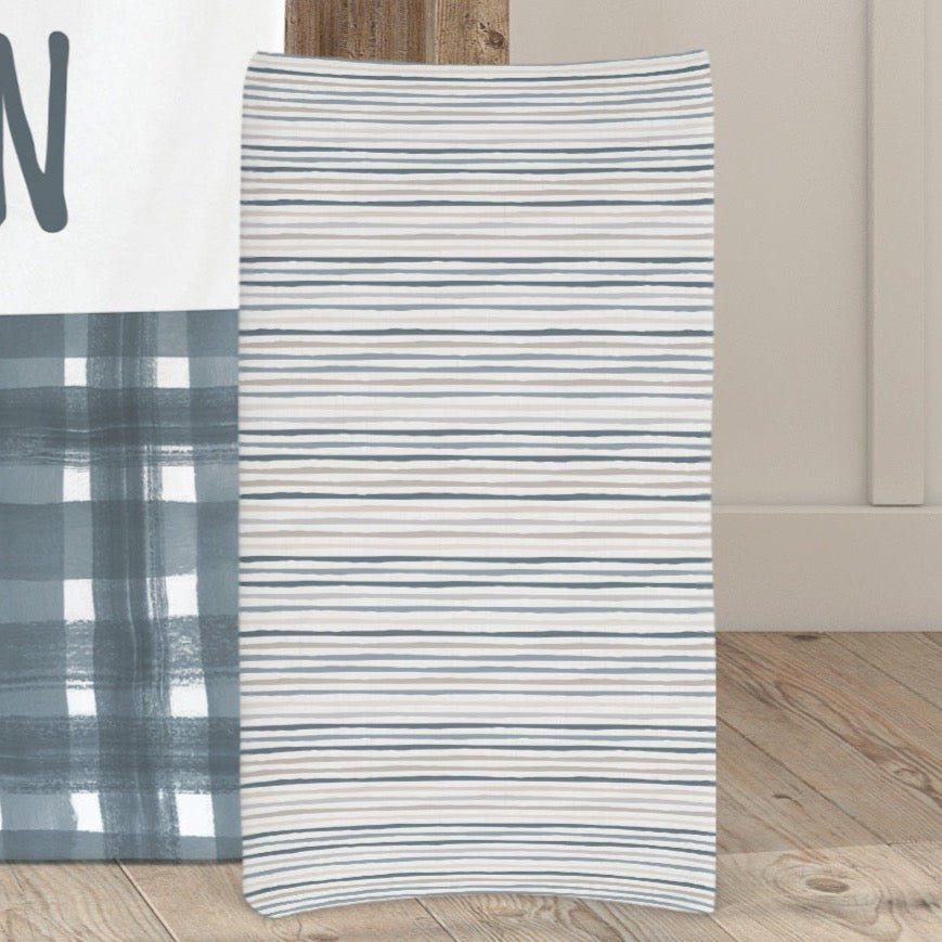 Modern Farmhouse Stripes Changing Pad Cover - gender_boy, gender_neutral, Modern Farmhouse