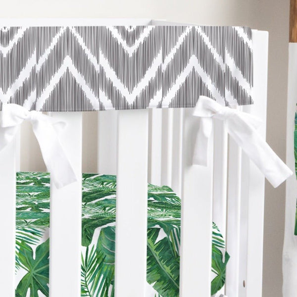 Modern Jungle Chevron Crib Rail Guards - gender_boy, gender_neutral, Modern Jungle