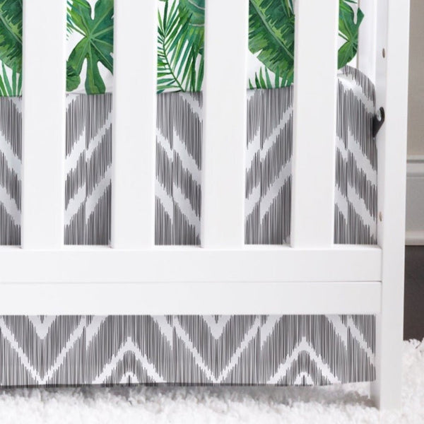 Modern Jungle Chevron Crib Skirt - gender_boy, gender_neutral, Modern Jungle