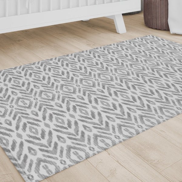 Modern Jungle Ikat Nursery Rug - gender_boy, gender_neutral, Modern Jungle