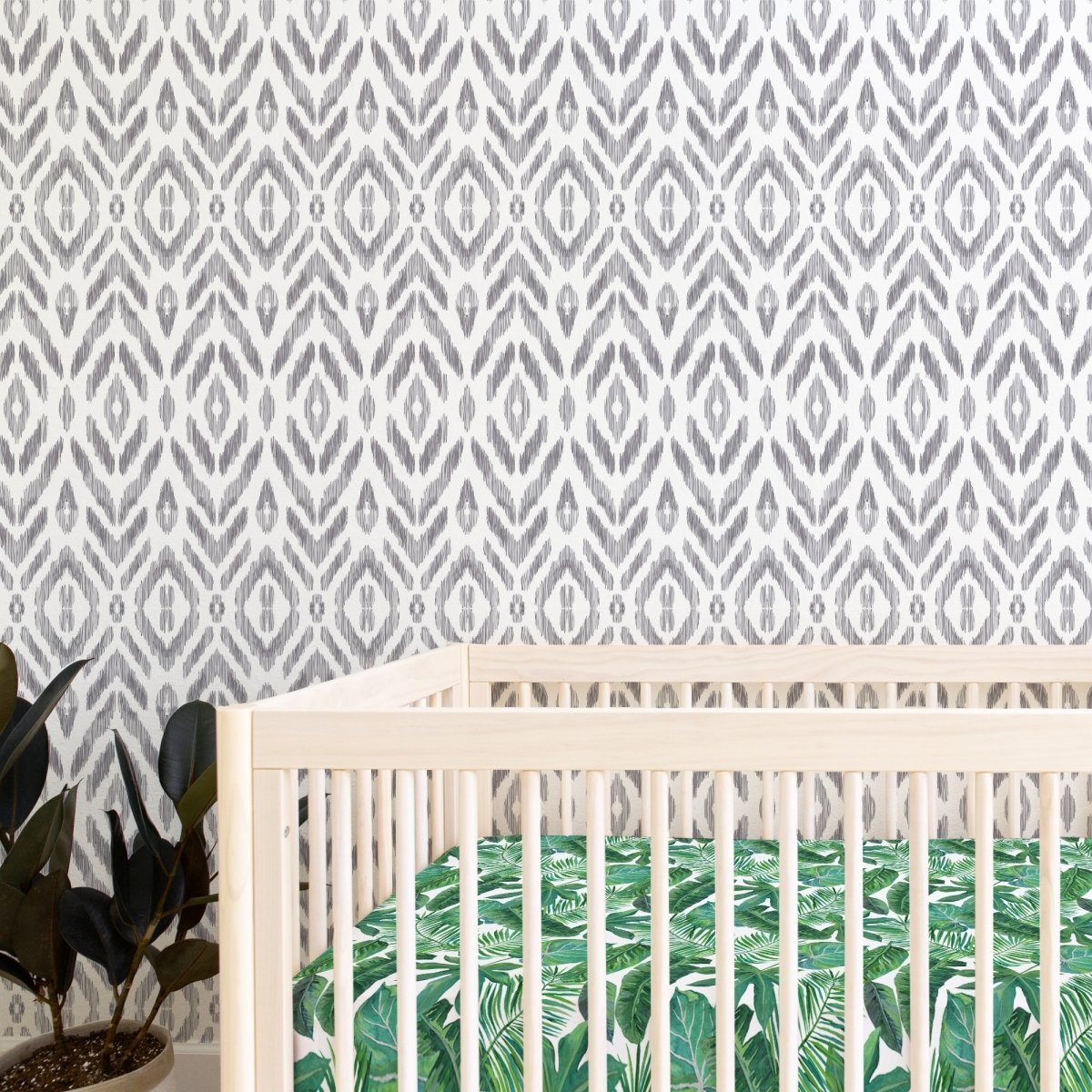 Modern Jungle Ikat Peel & Stick Wallpaper - gender_boy, gender_neutral, Modern Jungle