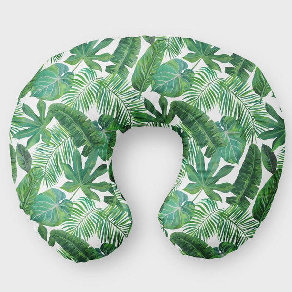 Modern Jungle Palm Nursing Pillow Cover