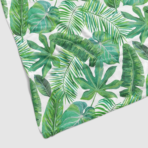 Modern Jungle Palm Cuddle Blanket