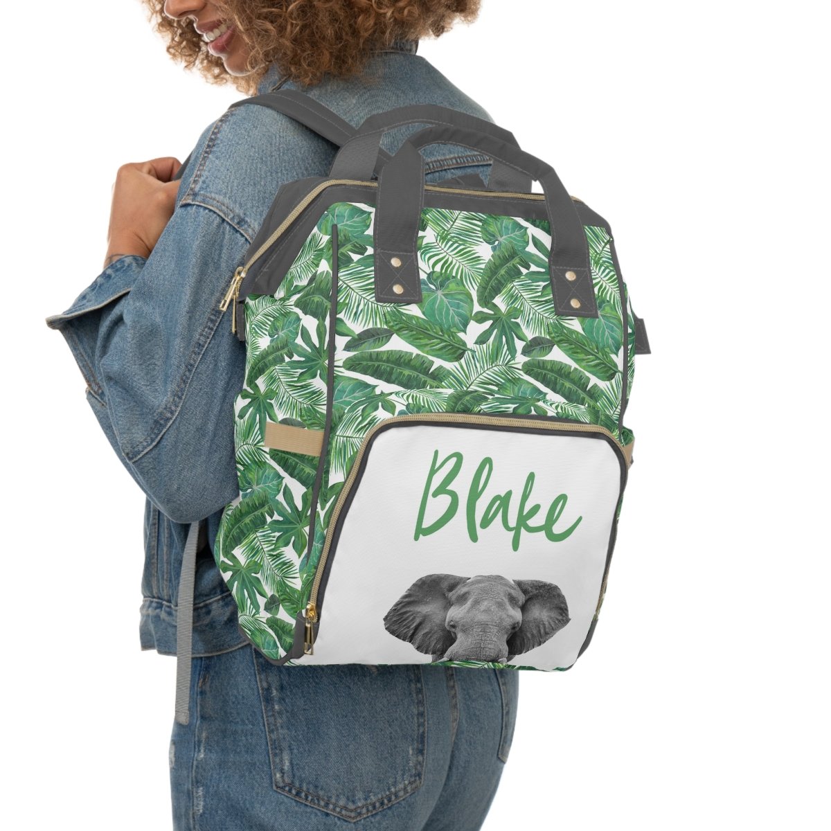 Modern Jungle Personalized Backpack Diaper Bag - gender_boy, gender_neutral, Modern Jungle