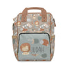 Modern Lion Personalized Backpack Diaper Bag - gender_boy, Modern Lion, text