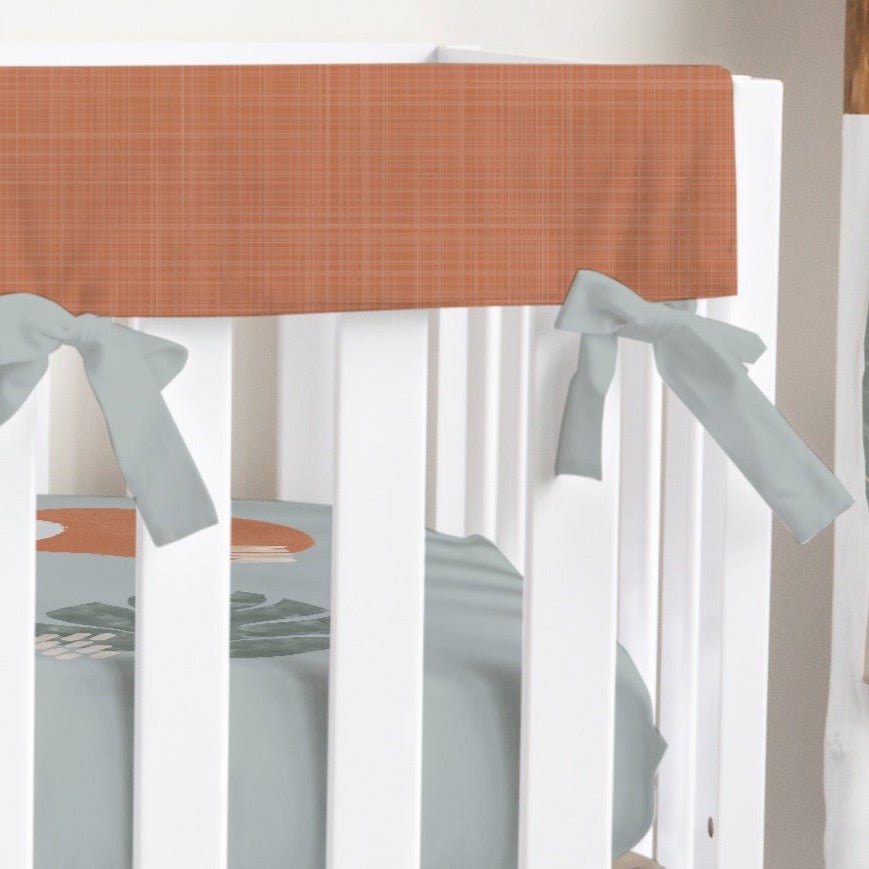 Modern Lion Rust Crib Rail Guards - gender_boy, Modern Lion, Theme_Jungle