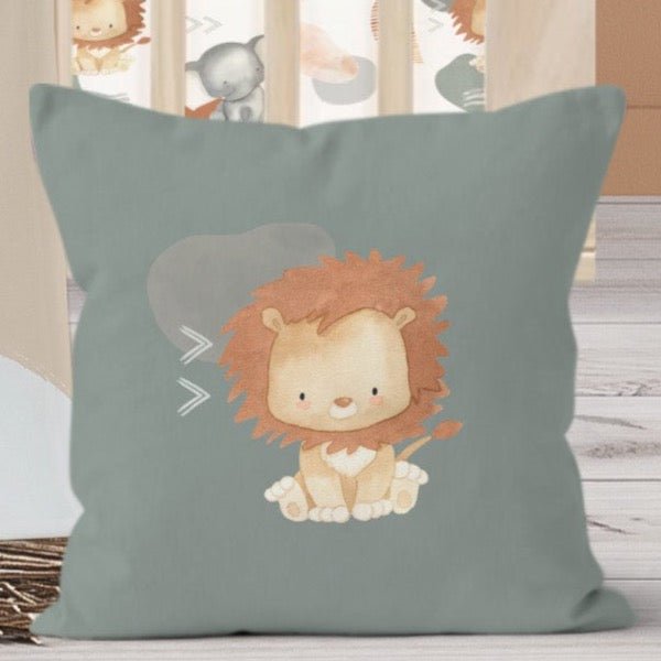 Modern Lion Throw Pillow - gender_boy, Modern Lion, text