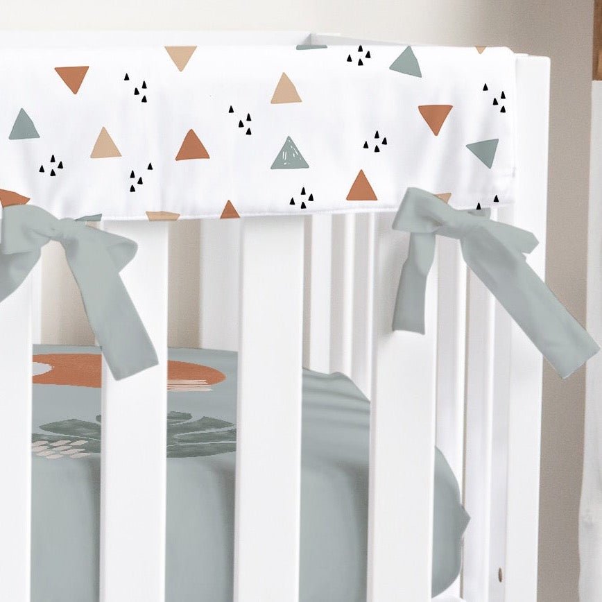 Modern Lion Triangles Crib Rail Guards - gender_boy, Modern Lion, Theme_Jungle