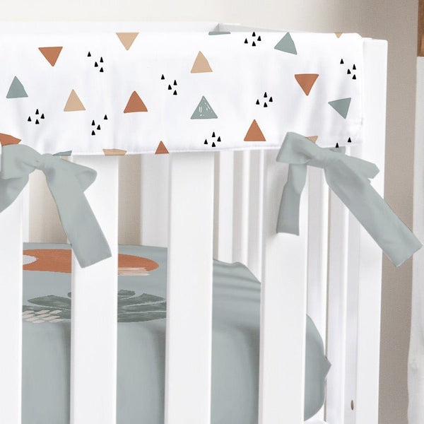 Modern Lion Triangles Crib Rail Guards - gender_boy, Modern Lion, Theme_Jungle