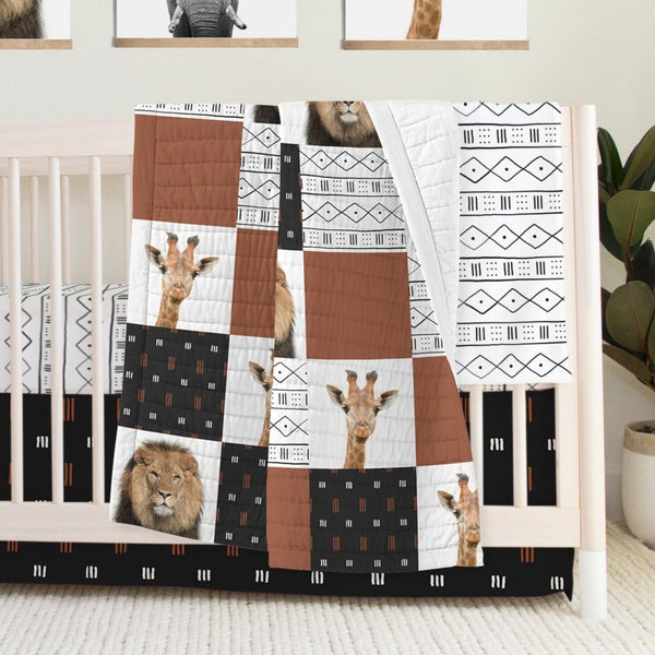 Modern Mudcloth Tribal Crib Bedding - gender_boy, Modern Mudcloth, Theme_Boho