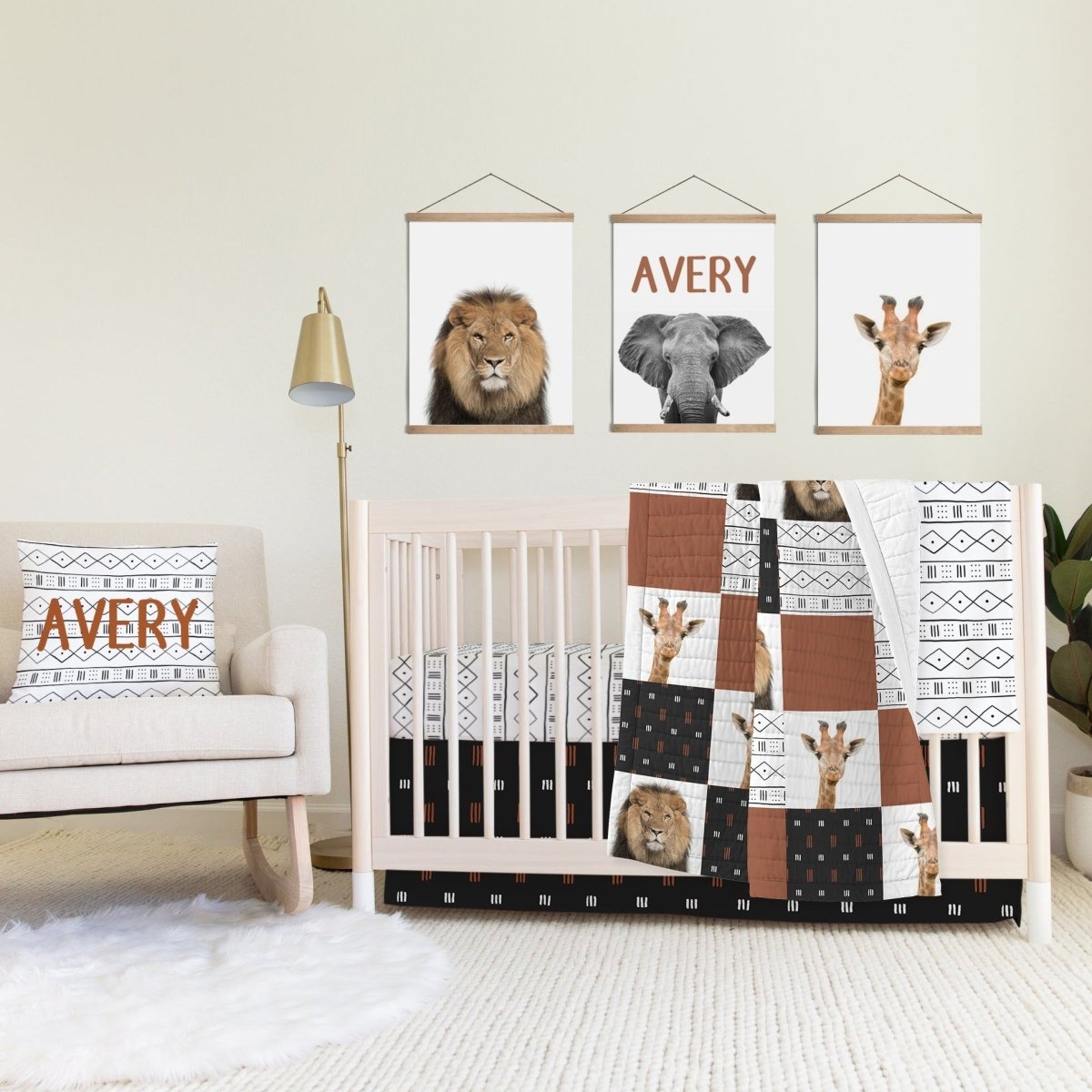 Modern Mudcloth Tribal Crib Bedding - gender_boy, Modern Mudcloth, Theme_Boho