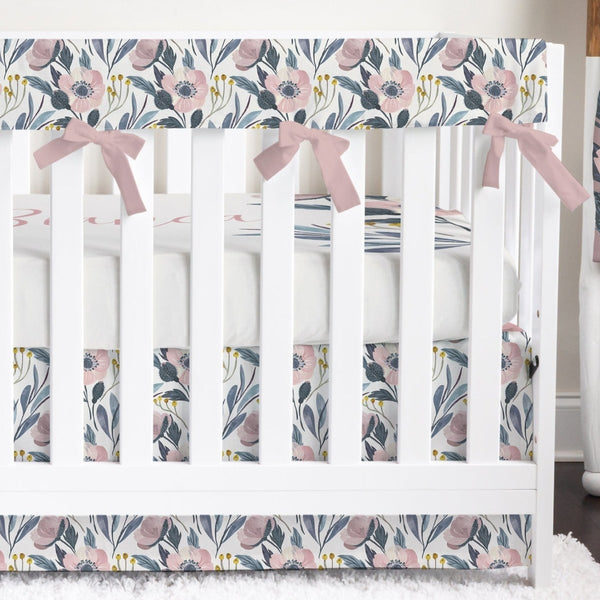 Moody Floral Crib Bedding - gender_girl, Moody Floral, text