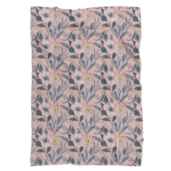 Moody Floral Minky Blanket - gender_girl, Moody Floral, Personalized_No