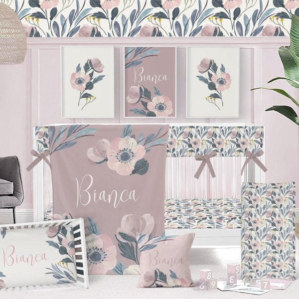 Moody Floral Nursery Collection - gender_girl, Moody Floral, text