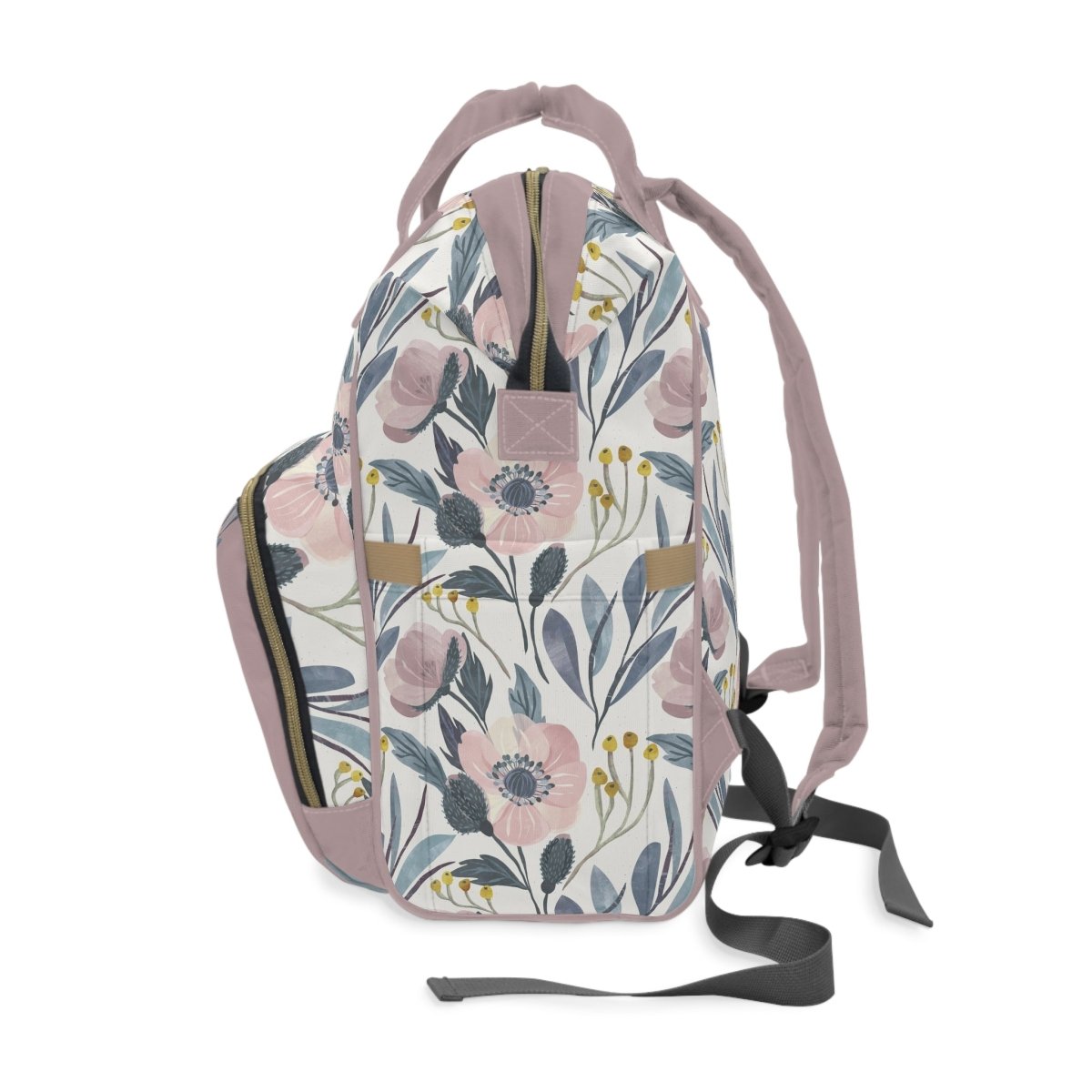 Moody Floral Personalized Backpack Diaper Bag - gender_girl, Moody Floral, text