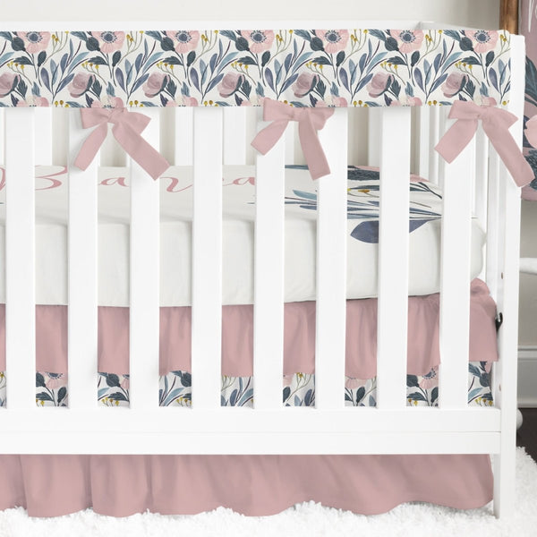 Moody Floral Ruffled Crib Bedding - Crib Bedding Sets